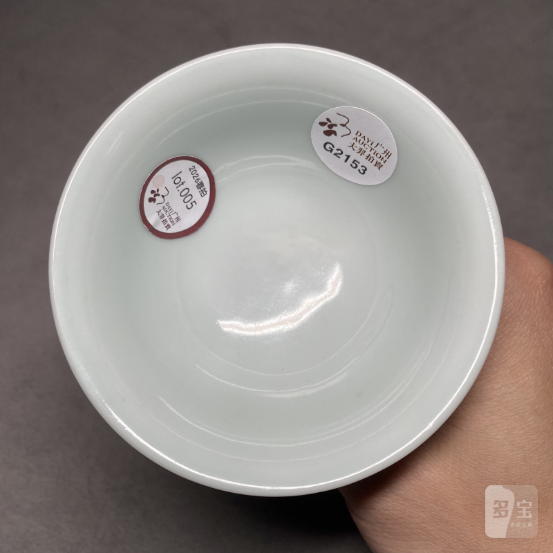 清康熙 斗彩团花纹高足杯 - 图11